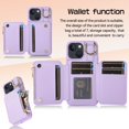 thumbnail image 4 of 15/15Plus/15Pro/15PM Leather Case  Phone Protector Case Hanging Cord Multi Card Bag Convenient Payment Phone Case, 4 of 5