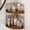 Walnut, variant on Bathroom Countertop Corner Organizer for Small Spaces, 2-Tier Counter Shelf | Oak & Iron Counter Shelf for Sink & Corners, Skincare, Toiletries, Space-Saving, Compact Vertical Storage
