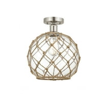 Innovations Lighting - Farmhouse Rope - 1 Light Semi-Flush Mount In Industrial