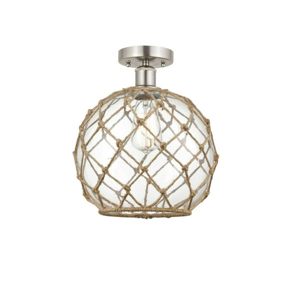 Innovations Lighting - Farmhouse Rope - 1 Light Semi-Flush Mount In Industrial