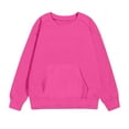 thumbnail image 6 of Toddler Girls Boys Sweatshirts Toddler Long Sleeve Pullover Sweatshirts Kids Boys Crewneck Tops Shirts Hot Pink 5-6 Years, 6 of 7