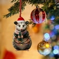 thumbnail image 6 of Opossum Christmas Ornament, Handmade Upside-Down Opossum Ornament for Christmas Tree, Nature-Themed Animals Possum Ornaments Hanging Decor, Opossum Gifts for Women Men (D), 6 of 7