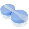 thumbnail image 3 of 10G/10ML Plastic Clear Cosmetic Sample Jars with Lavender Blue Lid and Spatulas, 3 of 3