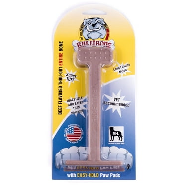 BULLIBONE Beef Flavored Dental Hygiene Dog Chew Toy, Large