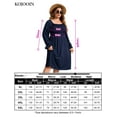 thumbnail image 6 of GymChoice Women's Plus Size Ruffle Long Sleeve Dress Square Neck High Waist Smocked Tunic Maxi Dress Maternity Dress, 6 of 6