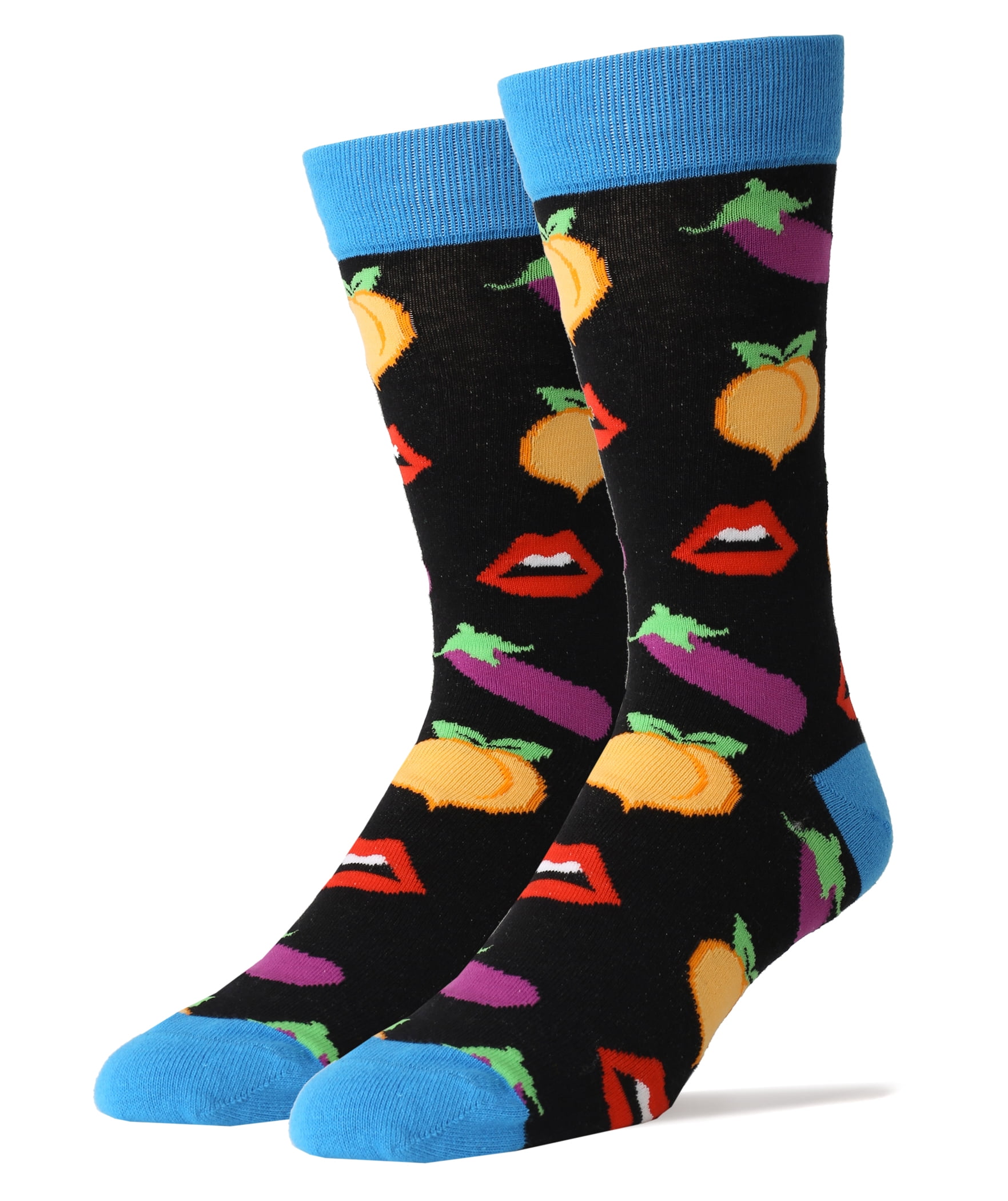 Oooh Yeah Men's Funny Crew Socks, Humor Dress Cotton Novelty Socks