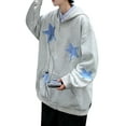 thumbnail image 3 of Franhais Women Zip Hoodies Star Pattern Casual Long Sleeve Sweatshirt Jacket with Pocket for Autumn Streetwear, 3 of 5