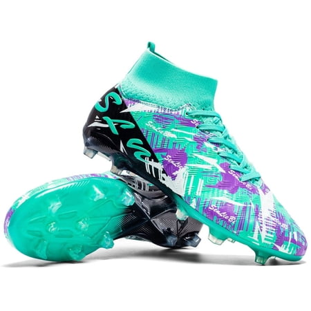 OnyxTrek Unisex High-Top Soccer Cleats, Graphic Printed Athletic Football Shoes