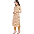 thumbnail image 4 of Rajnandini Women's Pure Cambric Cotton Jaipuri Printed Kurti (JOPLJPR61-6XL_Beige_6XL), 4 of 4