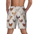 thumbnail image 4 of Balery Various Chicken Mens Swim Trunks Swim Shorts for Men Quick Dry Inseam Beach Shorts with Compression Liner Pocket-X-Large, 4 of 9
