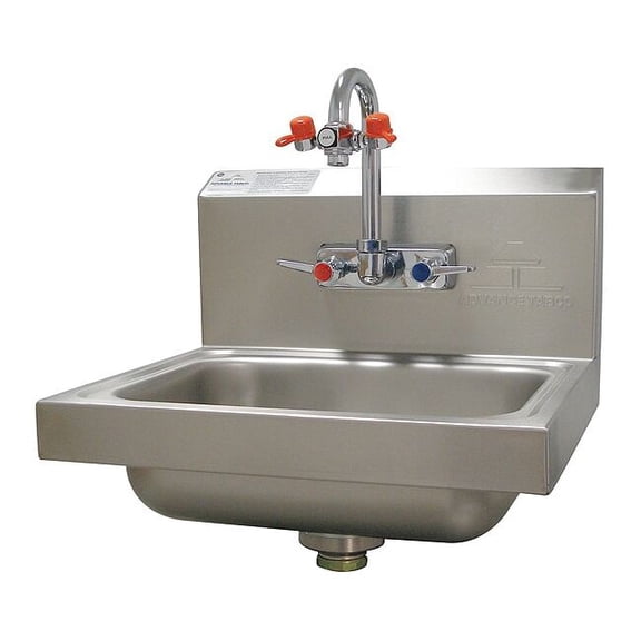 Advance Tabco Eye Wash Hand Sink,Rect,14"x10"x5" 7-PS-55