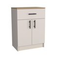 thumbnail image 3 of Pemberly Row Cabinet with 1-Drawer 2 Interior Shelves 2 Doors in Beige, 3 of 8
