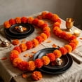 thumbnail image 5 of Rirozkan Artificial Marigold Flower Garland, 59.06 Inch Hanging Floral for Party, Home, Mantel, Indoor Outdoor, 5 of 6