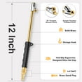 thumbnail image 2 of LUMITECO 12" Extended Reach Dual Head Air Chuck, 2-Way Connection 1/4" FNPT Straight Foot Lock On Tire Inflate Chuck, Tire Chuck w/Quick Plug, Air Compressor Fill Kit for Truck RV Semi Dually Tires, 2 of 8