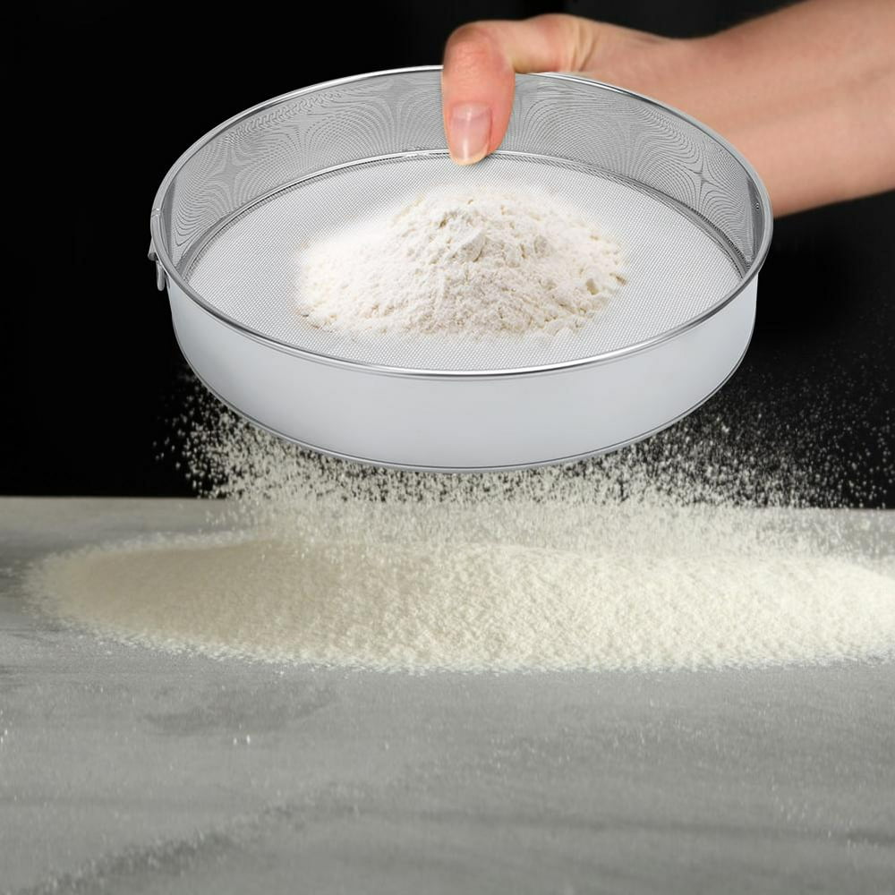 Tebru Flour Sifter,Baking Flour Sifter,Kitchen Stainless Steel Manual
