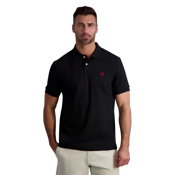 Chaps Men's Classic Fit Short Sleeve Cotton Solid Interlock Jersey Polo