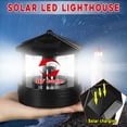 thumbnail image 4 of Solar Powered Lighthouse Rotating Outdoor Waterproof LED Solar Light Beacon Tower Decorative Lamp for Garden Lawn Patio, 4 of 5