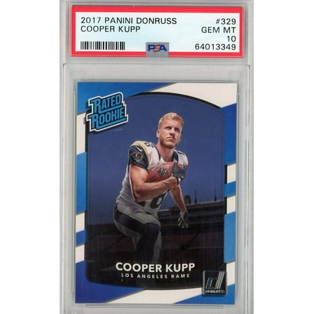 Graded 2017 Panini Donruss Cooper Kupp #329 Rookie RC Football Card PSA 10 Gem Mint