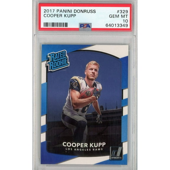 Graded 2017 Panini Donruss Cooper Kupp #329 Rookie RC Football Card PSA 10 Gem Mint