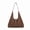 Caramel, variant on Women's PU Embossed Hobo Tote Shoulder Purse, Removable Adjustable Strap, White
