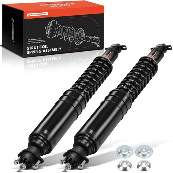 A-Premium Rear Shock Absorber Conversion Kit Compatible with Buick, Cadillac, Oldsmobile and Pontiac Vehicles - LeSabre, Lucerne, Park Avenue, DeVille, Seville, Aurora - 1995-2011