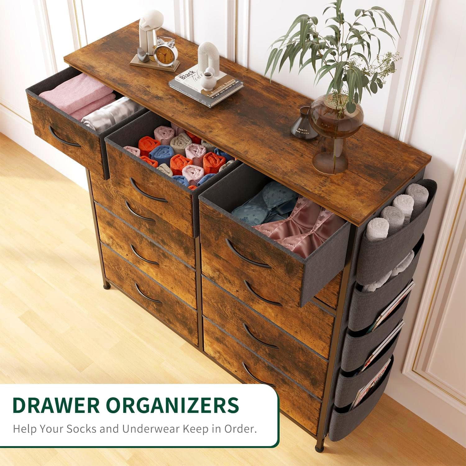 Pirecart 12-drawer Dresser, Fabric Storage Tower W/textured Print Fabric  Bins, Tall Chest Organizer Unit & Reviews
