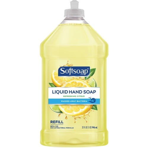 Softsoap Citrus Hand Soap Refill Citrus Scent - 32 fl oz (946.4 mL) - Bottle Dispenser - Dirt Remover, Bacteria Remover - Hand - Yellow - Residue-free - 1 Each