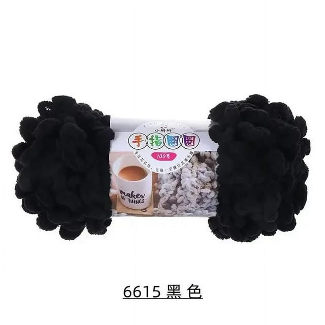 Fil Chenille Épais en Polyester Générique, Boucle pour Doigts Gonflée, 5 Pcs