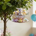 thumbnail image 5 of AZXY Small Easter Ornaments, 2D Flat Easter Lamb & Egg Hanging Decorations, Mini Lamb in Teacup for Easter Tree, Spring Home Party Indoor Outdoor Decor, 5 of 7