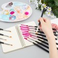 thumbnail image 6 of 16PCS Special Effects Artist Paint Brush Set Professional Flat Paintbrushes Muti-Liner Angular Design with Wood Handle for Watercolor Acrylic Gouache Oil and Tempera Painting, 6 of 6