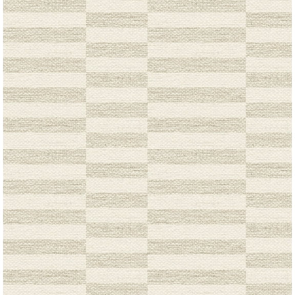 Stacy Garcia Home Natural Faux Woven Stripe Peel and Stick Wallpaper - 20.5 in. W x 10 ft. L Roll