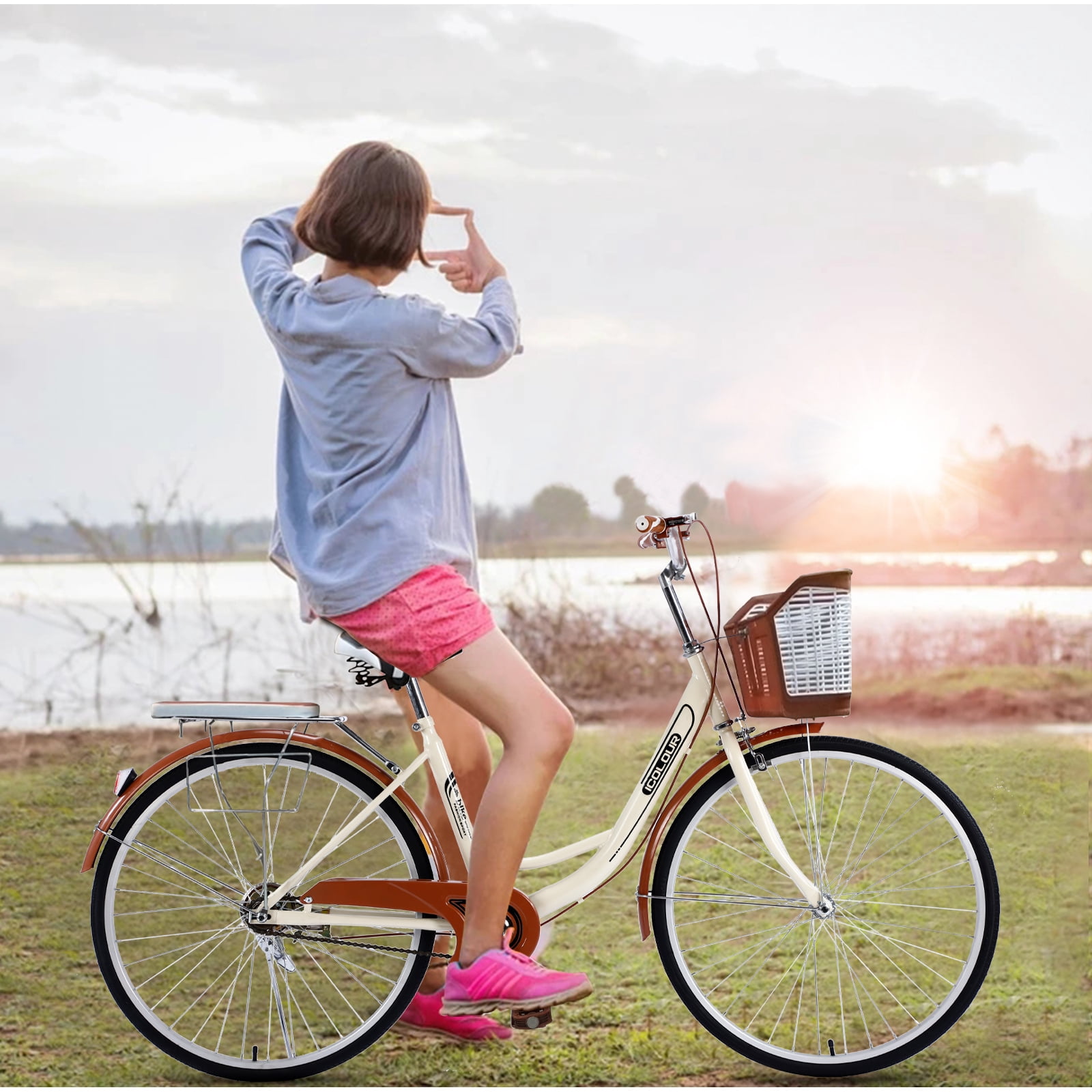 HOMBOM Women Cruiser Bike, Bicycle for 