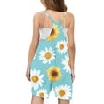 thumbnail image 4 of Odeerbi 5-14 Años Niñas Traje de Verano Lindo Girasol Impresión Camisola Romper Casual Transpirable Cómodo Combinados Pantalones Cortos Con Bolsillos, 4 of 4