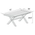 thumbnail image 4 of Grain Wood Furniture Cascais 72" Rectangular Table with Trestle Base in Brown Oak Top and Base, 4 of 5
