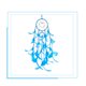 thumbnail image 2 of Atrapasueños de plumas con luz LED Colgantes de pared hechos a mano portátiles MABOTO Azul, 2 of 7