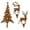brown, variant on Rustic Iron Christmas Outdoor Decoration – Reindeer & Tree Metal Art, Antique Brown Holiday Garden Stake for Lawn, Yard, or Indoor Fireplace Decor, 11.81 in