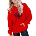 thumbnail image 4 of Sudadera con capucha para niños, cuello redondo, manga larga, ropa de abrigo para niños de talla mediana y grande, jersey, blusa de poliéster para niños, 4 of 5