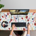 thumbnail image 4 of Long Mouse Pads for Desk,Pioneer Flower Floral Print Pattern Desk Mats on Top Of Desks, Desk Mouse Pad Extra Large with 3mm Non-Slip Base and Stitched Edge for Gaming,Office,Work,Home 47.3"x23.6", 4 of 6