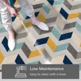 thumbnail image 2 of Well Woven Maui Blue Indoor/Outdoor Chevron Area Rug High Traffic Stain Resistant Modern Geometric Carpet, 2 of 10