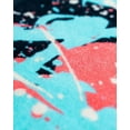 thumbnail image 3 of Leus Surf Towel Splatter Design Blue/Black/White/Pink Ultra Plush 100% Cotton 58x33, 3 of 3