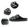 thumbnail image 4 of Shadoumai House Slippers for Women Men Halloween Funny Spider Web Pattern Casual Warm Memory Foam Cotton Indoor Shoes, 4 of 9