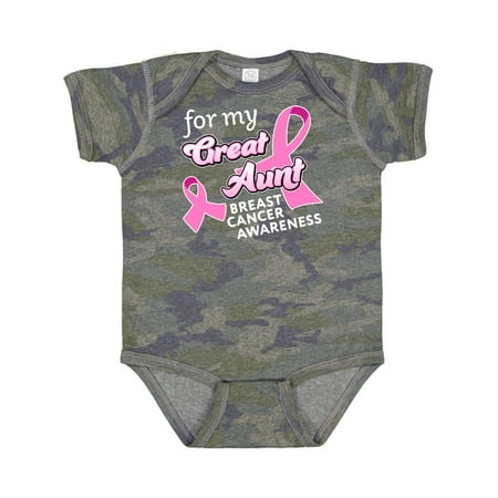 

Inktastic For My Great Aunt - Breast Cancer Awareness Gift Baby Boy or Baby Girl Bodysuit