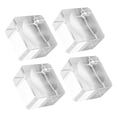 thumbnail image 2 of Shisuyan 4pcs Clear Concave Square Crystal Display Stand Stable Display Holder Sphere Showing Rack Crystal Ball Base Globe Bases, 2 of 8