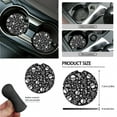 thumbnail image 6 of Renewold Skull Butterfly Floral 15 PCS Car Seat Covers Set for Men Women, with Steering Wheel Cover Seat Belt Pads Trash Bin Sunglass Pocket Rear View Mirror Protector Coasters Key Chain, 6 of 7