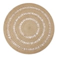 thumbnail image 7 of · REDEARTH · Round Area Rug - 6 Feet Braided Scalloped Earthy Trails Jute Rug- Artisan Made Boho Jute Patterned Rugs for Bedroom, Kitchen, Living Room, Farmhouse, Aesthetic, Handmade Vintage Décor, 7 of 7