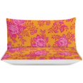 thumbnail image 3 of HAHDAXIA Floral Print Bedding Solid Comforter Set for All Seasons,3 Pieces(1 Comforter+2 Pillowcases),Soft Microfiber Bedding Set Full(79"x90"), 3 of 7