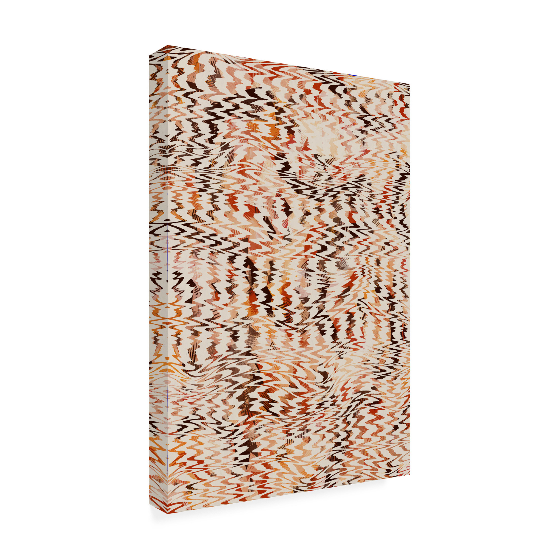 Canvas Wall Art - Treechild 'Ethno Zig Zag Pattern' Wall Art for Living Room, Bedroom, or Office D?cor by Trademark Fine Art - 16 x 24 Inches