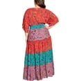 thumbnail image 2 of Avenue Womens Plus Smocked Long Maxi Dress, 2 of 2