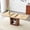 Natual Wood +Walnut, variant on Extendable Dining Table, Rectangle Kitchen Table with Storage Shelf, 59"-71" Dining Room Table for 4-8 People