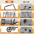 thumbnail image 4 of Foldable Large Shopping Cart with Brake & Double Basket, 360° Swivel Wheels for Groceries Laundry, 4 of 9